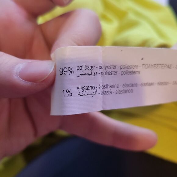 Zara Mid length Dress Neon Yellow Size Small - Picture 9 of 10